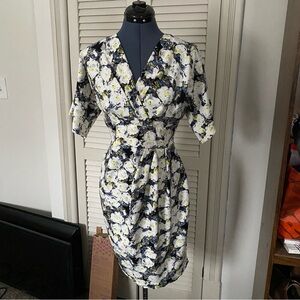 Floral Wrap Dress with Kimono sleeves